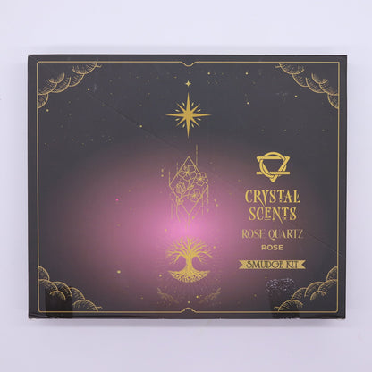 Incienso de purificación con aroma a cuarzo rosa cristal - Rosa - Incienso Smudge de Crystal Scents, Artisan Product
