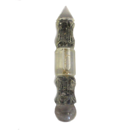 Orgonite-Agua- 14 cm tallada con Cobre y Gemas - Objetos y pirámides de orgonita