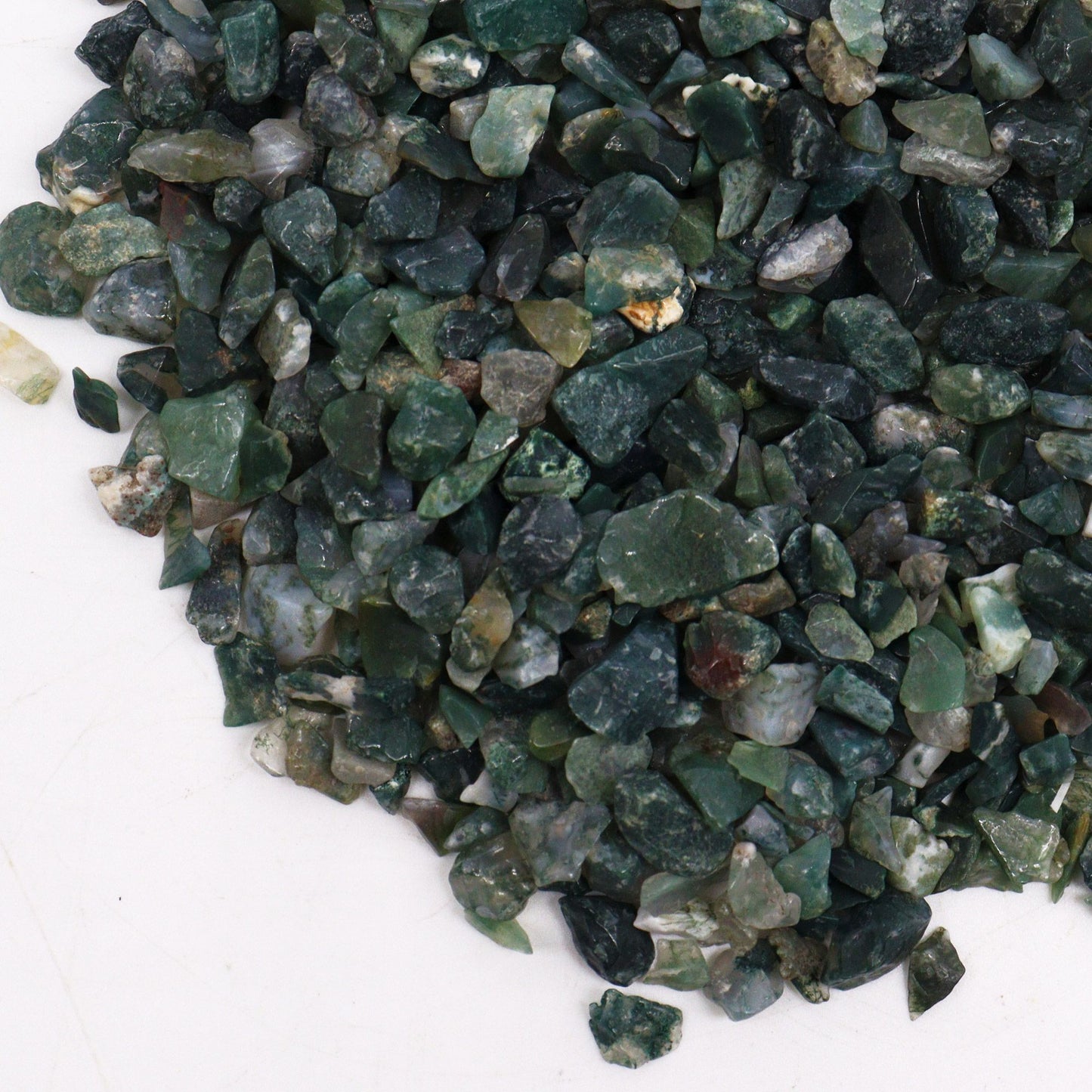 Moss Agate Gemstone Chips Bulk - 1KG - Gemas mixtas