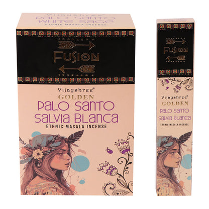15g Palo Santo Dorado y Salvia Blanca - Varillas de Incienso de Palo Santo