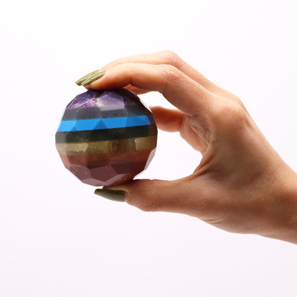 Bola Curativa de Piedras Preciosas y soporte - Siete chakras - Bolas curativas de piedras preciosas