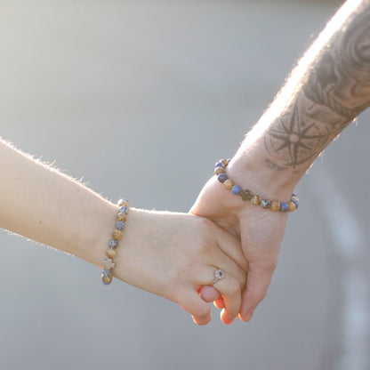 2 Pulseras con Piedras Preciosas - Eternidad