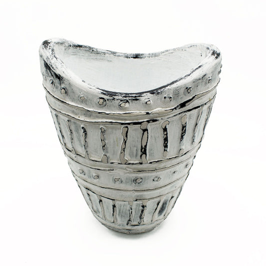 Vase with wide neck shape - Cream 22cm