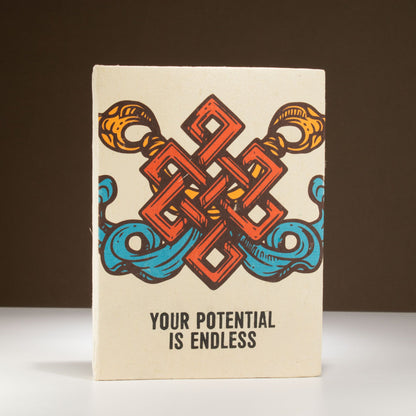 Cuaderno de inspiración Lrg Lokta (21x15cm) - 45 hojas - Tu Potencial - incluye marcador