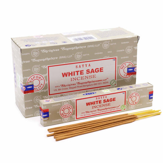 Varillas de Incienso Satya 15gm - Sabia Blanca