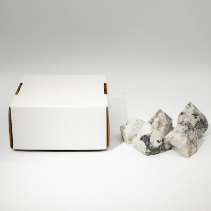 Puntas pulidas de piedra preciosa - Moonstone arcoíris (aproximadamente 5-6 piezas)