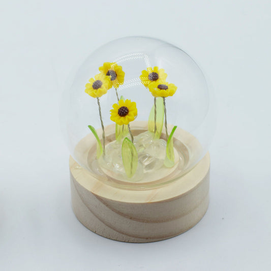Domo de jardín Floral Glow - 5 girasoles - Batería LED