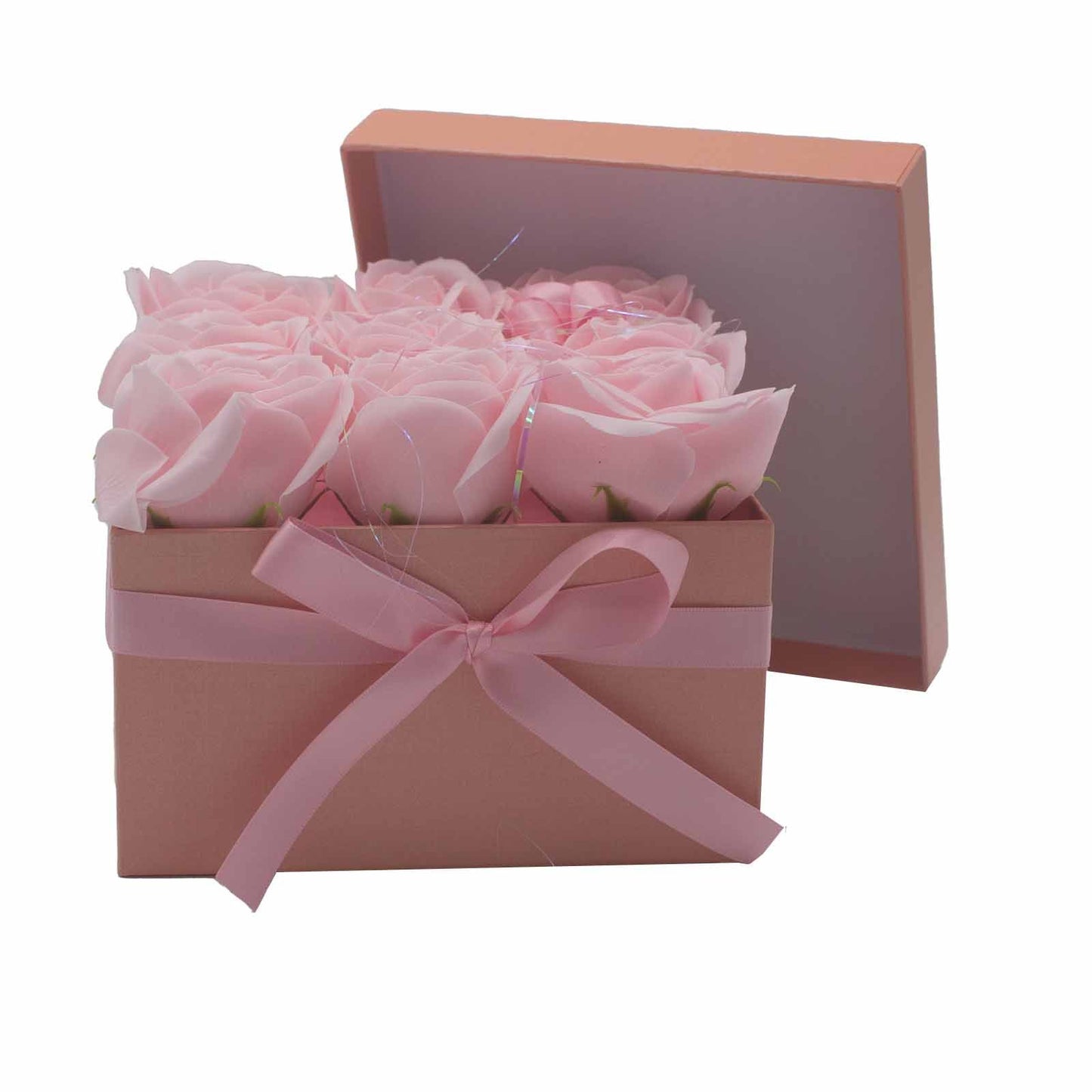 Caja de Regalo - Rosas de Jabón · 9 ud Rosa