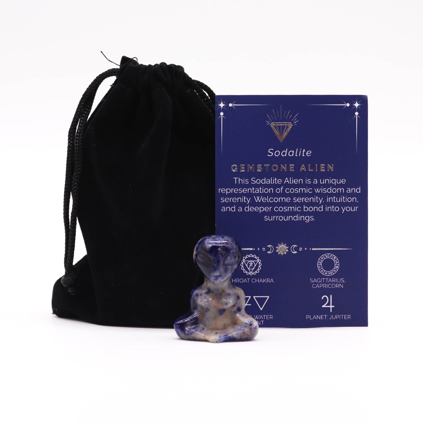 Gema Alien - Sodalita 40x30x15mm - Figuras de Piedras Preciosas