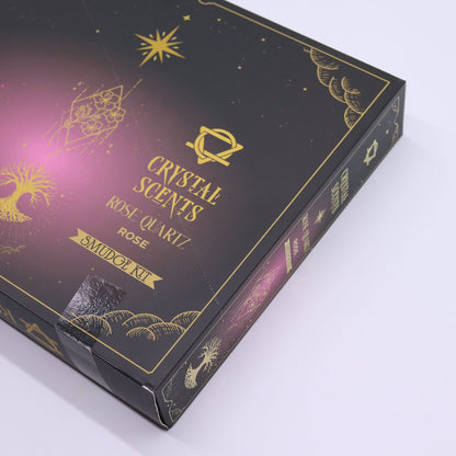 Incienso de purificación con aroma a cuarzo rosa cristal - Rosa - Incienso Smudge de Crystal Scents, Artisan Product