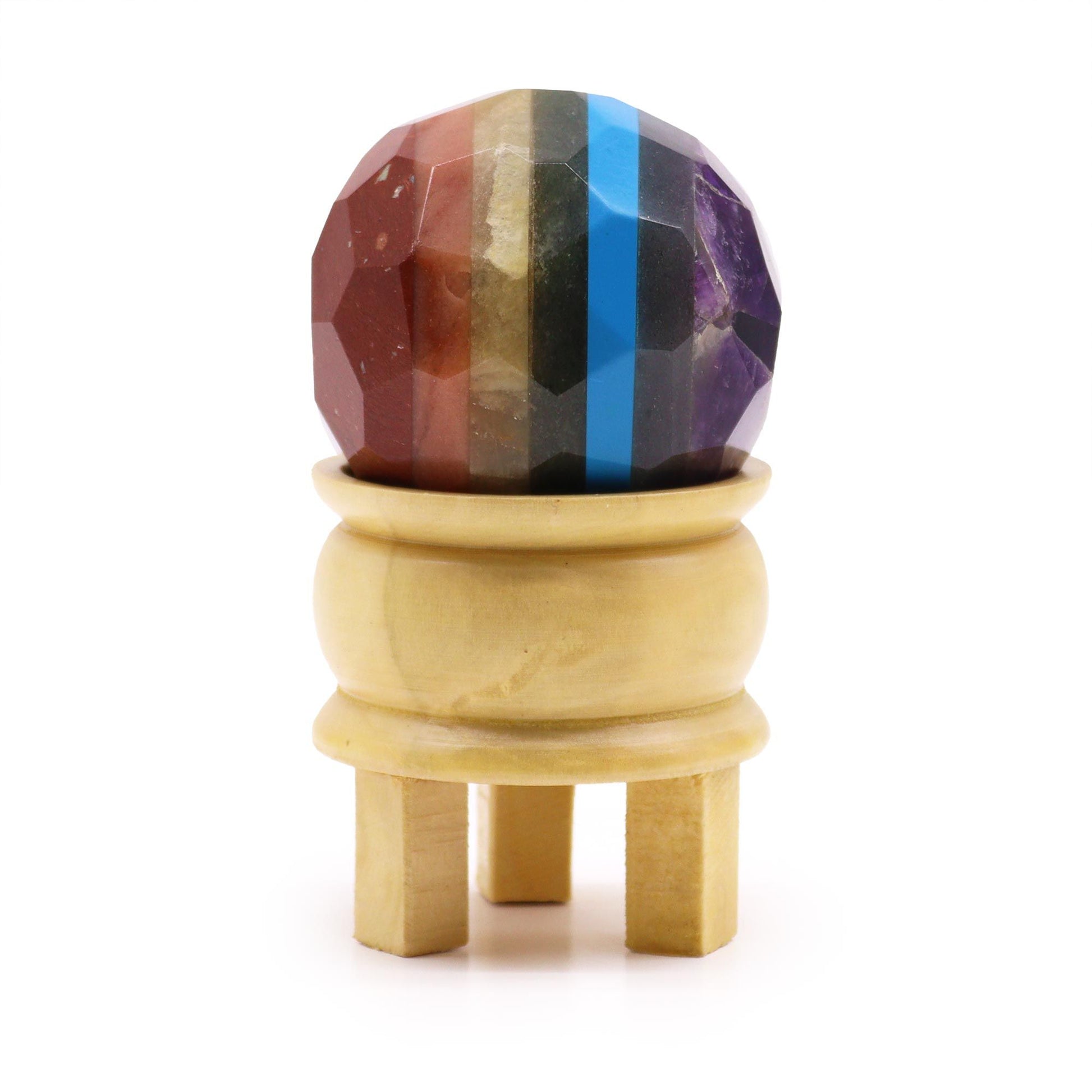 Bola Curativa de Piedras Preciosas y soporte - Siete chakras - Bolas curativas de piedras preciosas
