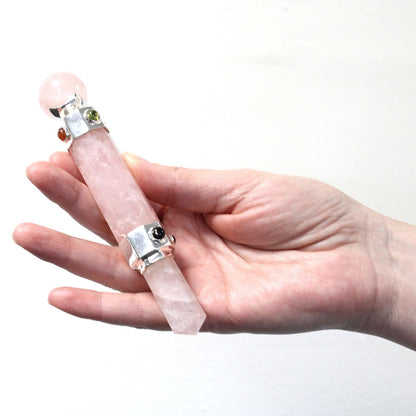 Varita Curativa de Cristal Hexgonal - 12 cm - Cuarzo de Roca - Varitas de Sanación con Cristales