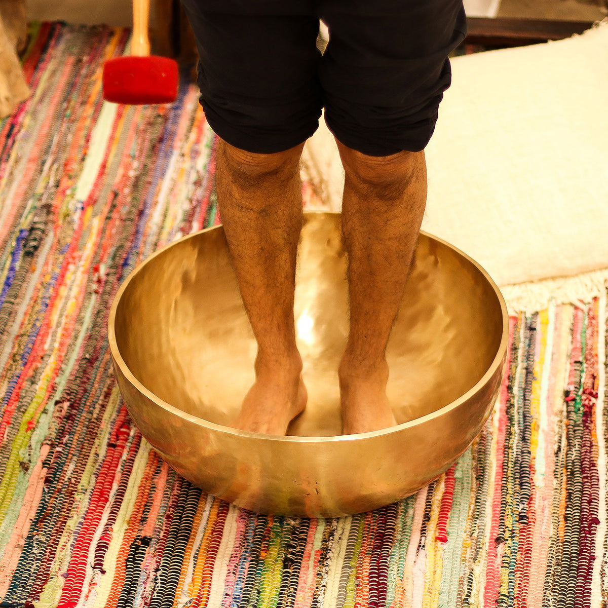 Enorme Cuenco Liso Vibracional con Patas - 50x20 cm - 10,7 kg - Artículos Tibetanos