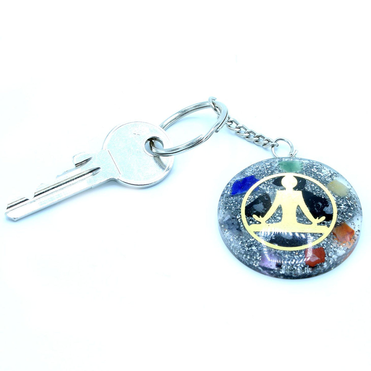 Llavero de poder de orgonita - Buddha 7 Chakras - Llaveros de Orgonita, 7 chakras