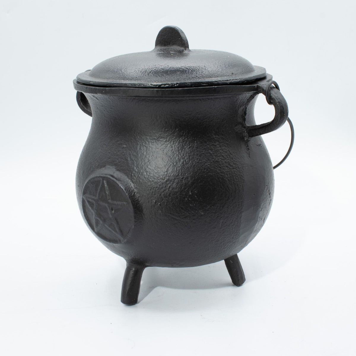 Caldero de hierro fundido extra grande con pentágono de 23x18 cm (al menos 4 kg)