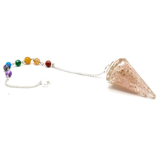 Péndulo de orgonita Power Chakra - Cuarzo rosa - Péndulos de Chakra de Orgonita, chakra