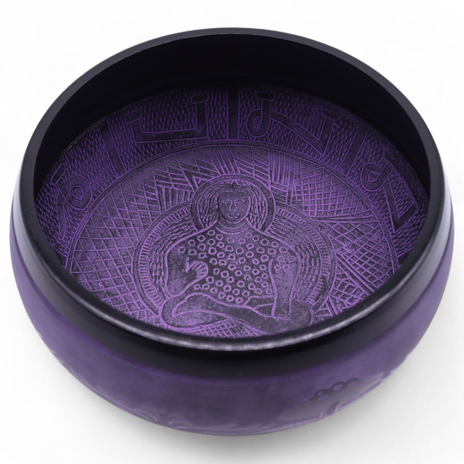 Cuenco tibetano en forma de hongo - Purple Haze (23x10,5 cm, 1,3 kg) - Artículos Tibetanos