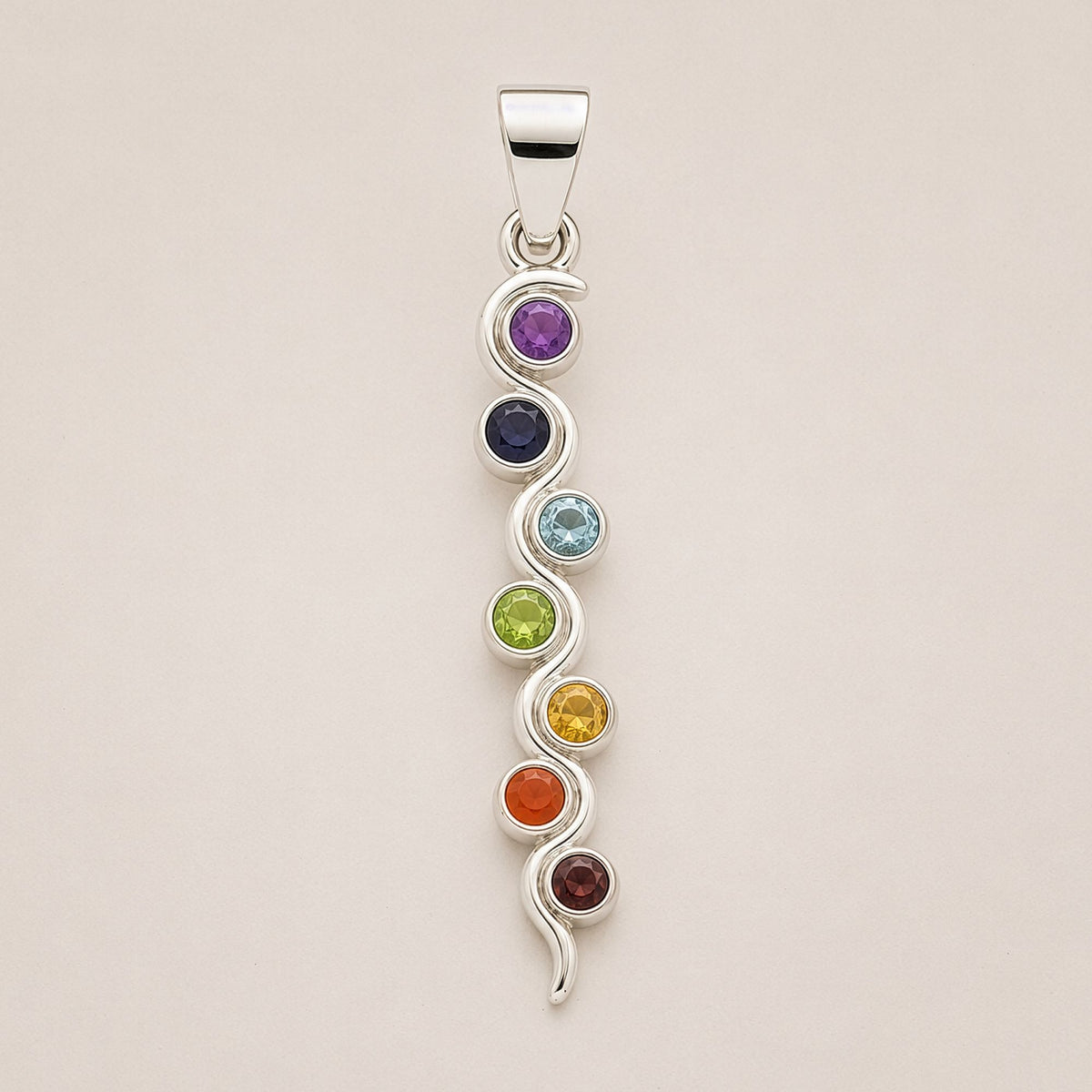 Colgante Devocional Indio - Baño de plata (Cordón de 45 cm) - Chakra de la serpiente
