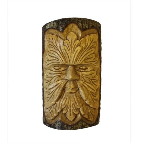 Gran Hombre Verde 25x19x7cm - Figuras Talladas en Tronco de Madera