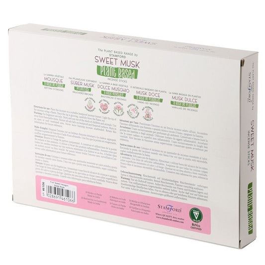 Varitas de Incienso a Base de Plantas - Almizcle Dulce - Varitas de incienso Premium Stamford a base de plantas