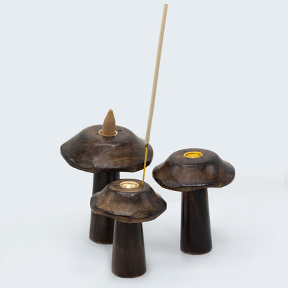 Set de 3 Setas Incienso Cono Plano (13cm 12cm 11cm) - Soporte de Incienso