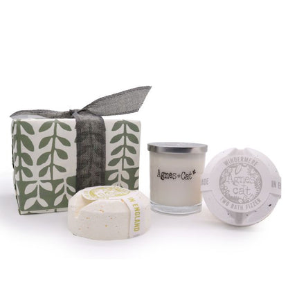 Set de Regalo: Bombas de baño de Windermere & Cítricos + Vela de Luna de Terciopelo