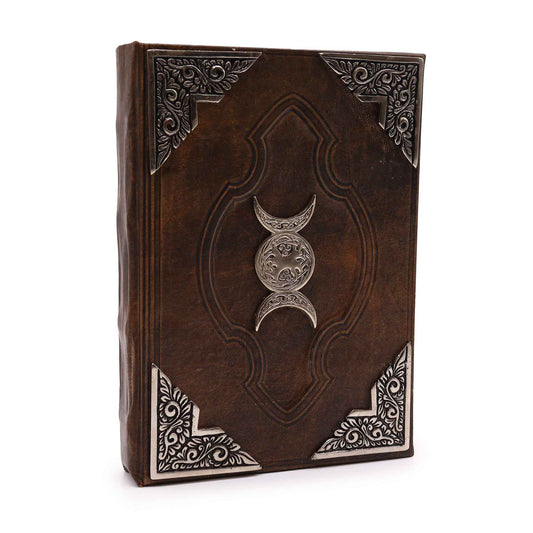 Brown Book - Triple moon zinc decoration with cover edges