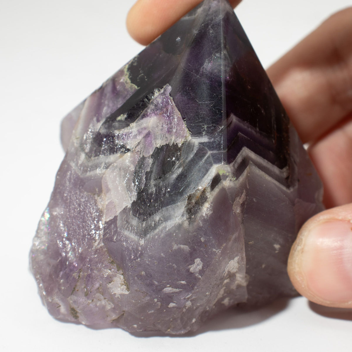Puntas pulidas de piedras preciosas - amatista grado A (aprox. 5-6 piezas)