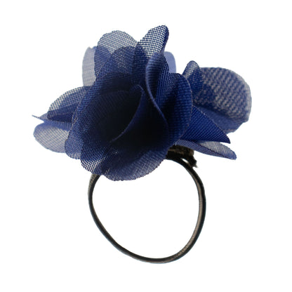 Anillos difusores de chiffon con fragancia - Azul marino