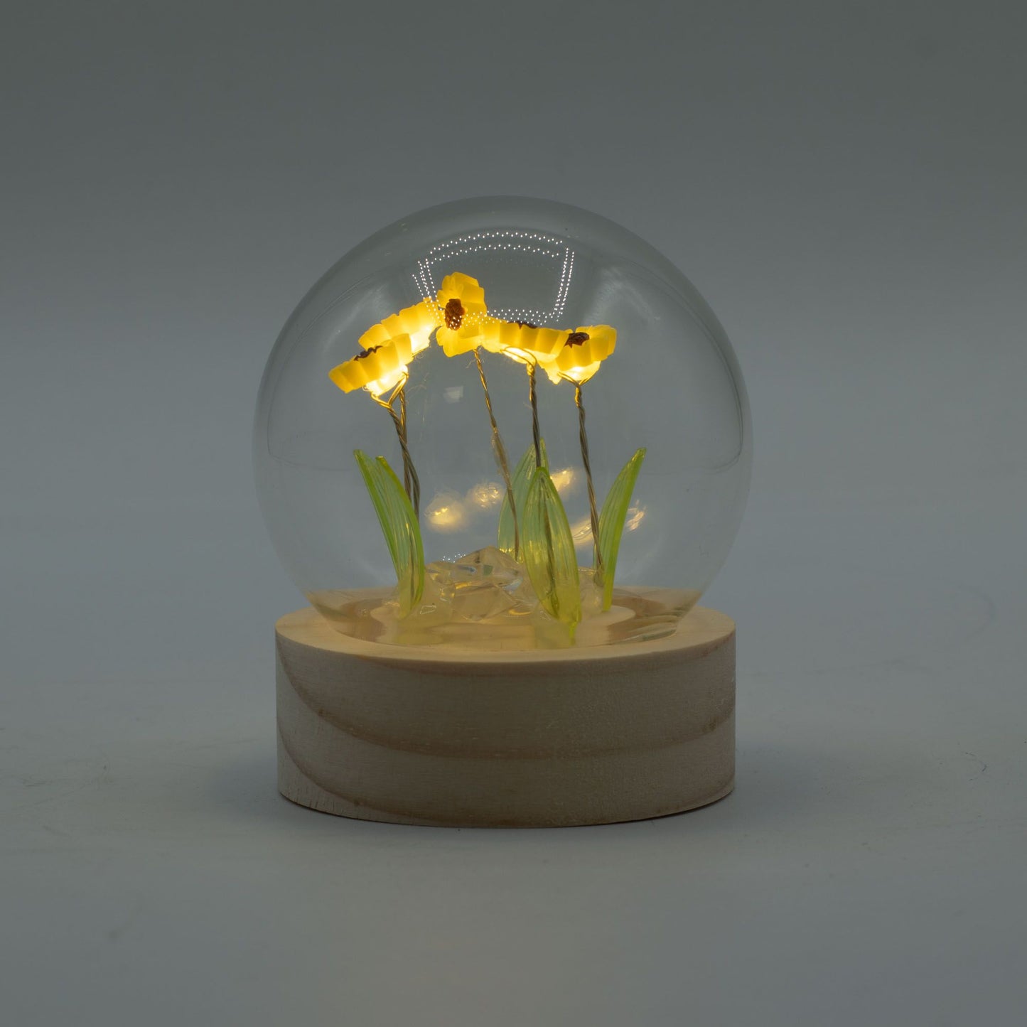Domo de jardín Floral Glow - 5 girasoles - Batería LED