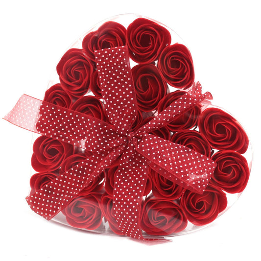 Set 24 Rosas de Jabón Rojas