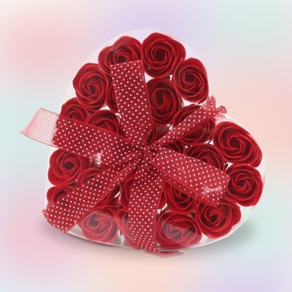 Set 24 Rosas de Jabón Rojas