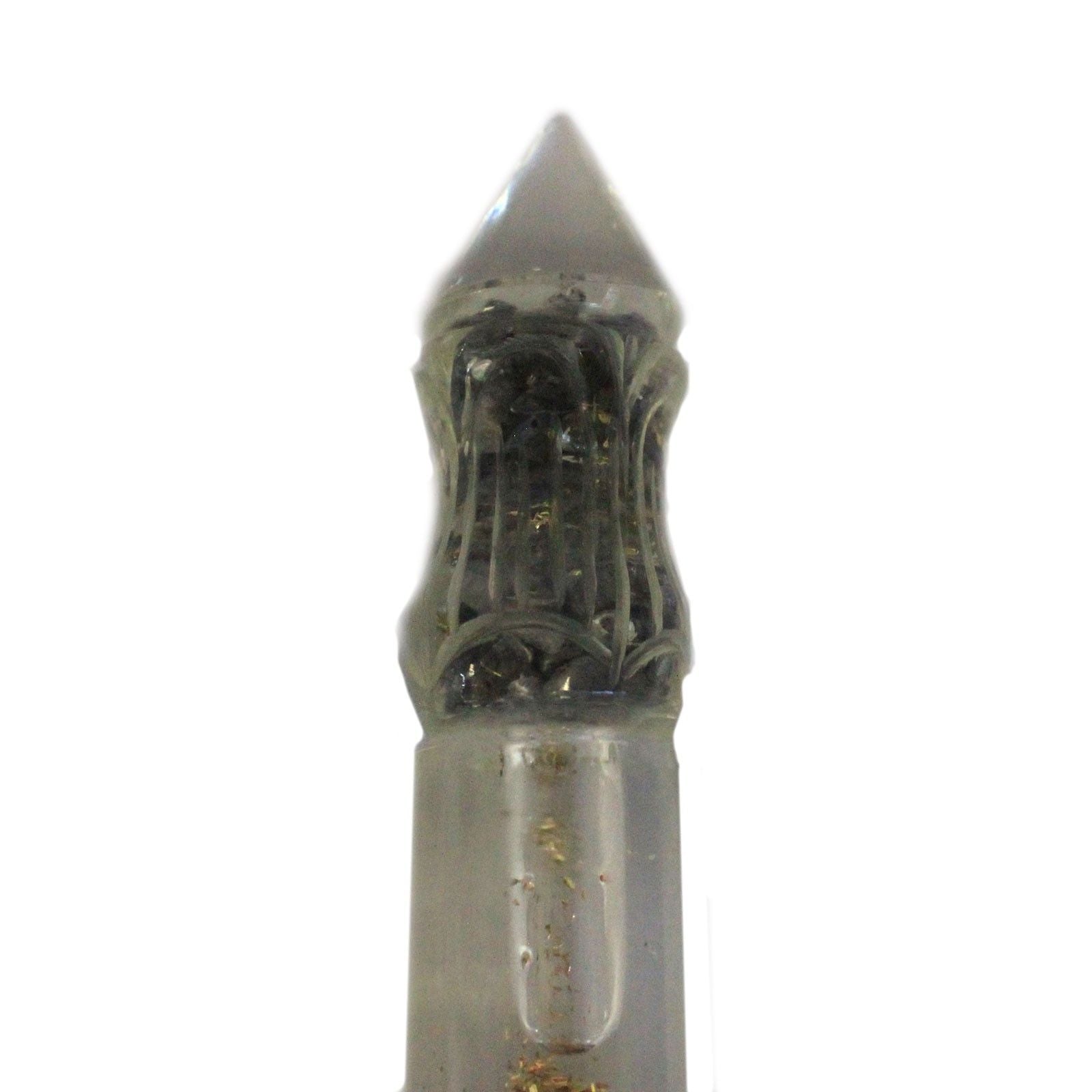 Orgonite-Agua- 14 cm tallada con Cobre y Gemas - Objetos y pirámides de orgonita