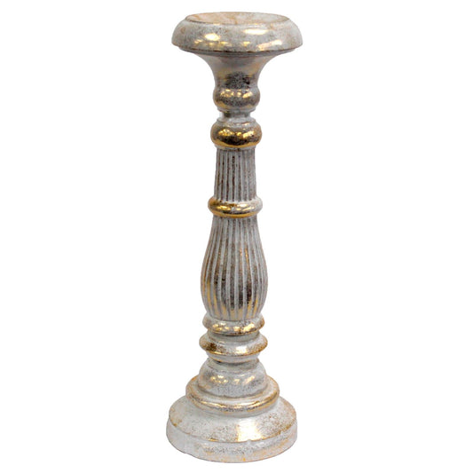 Soporte de vela grande - Oro blanco