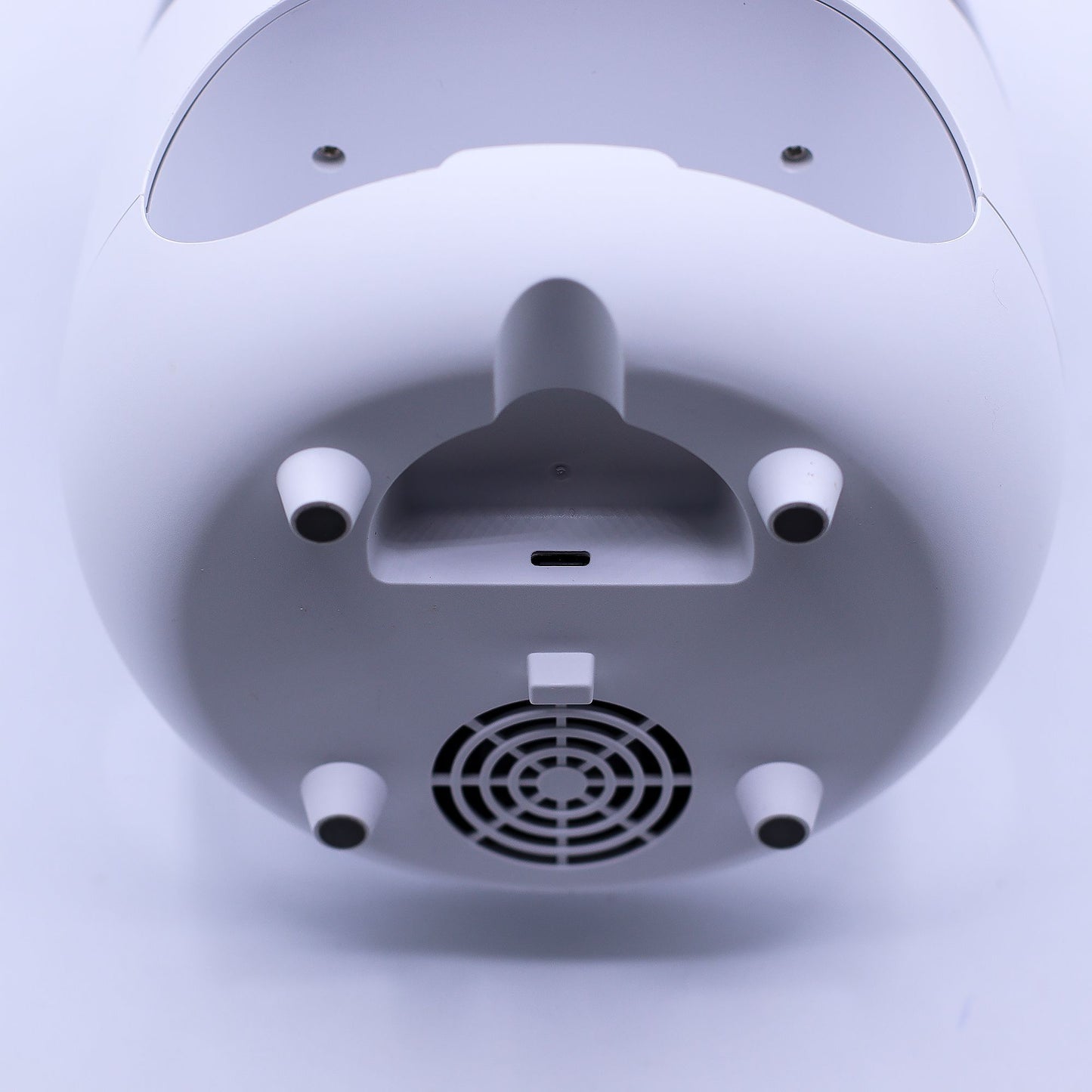 Difusor de aroma con efecto de llama de piedra de sal - USB blanco - Cambio de color y temporizador