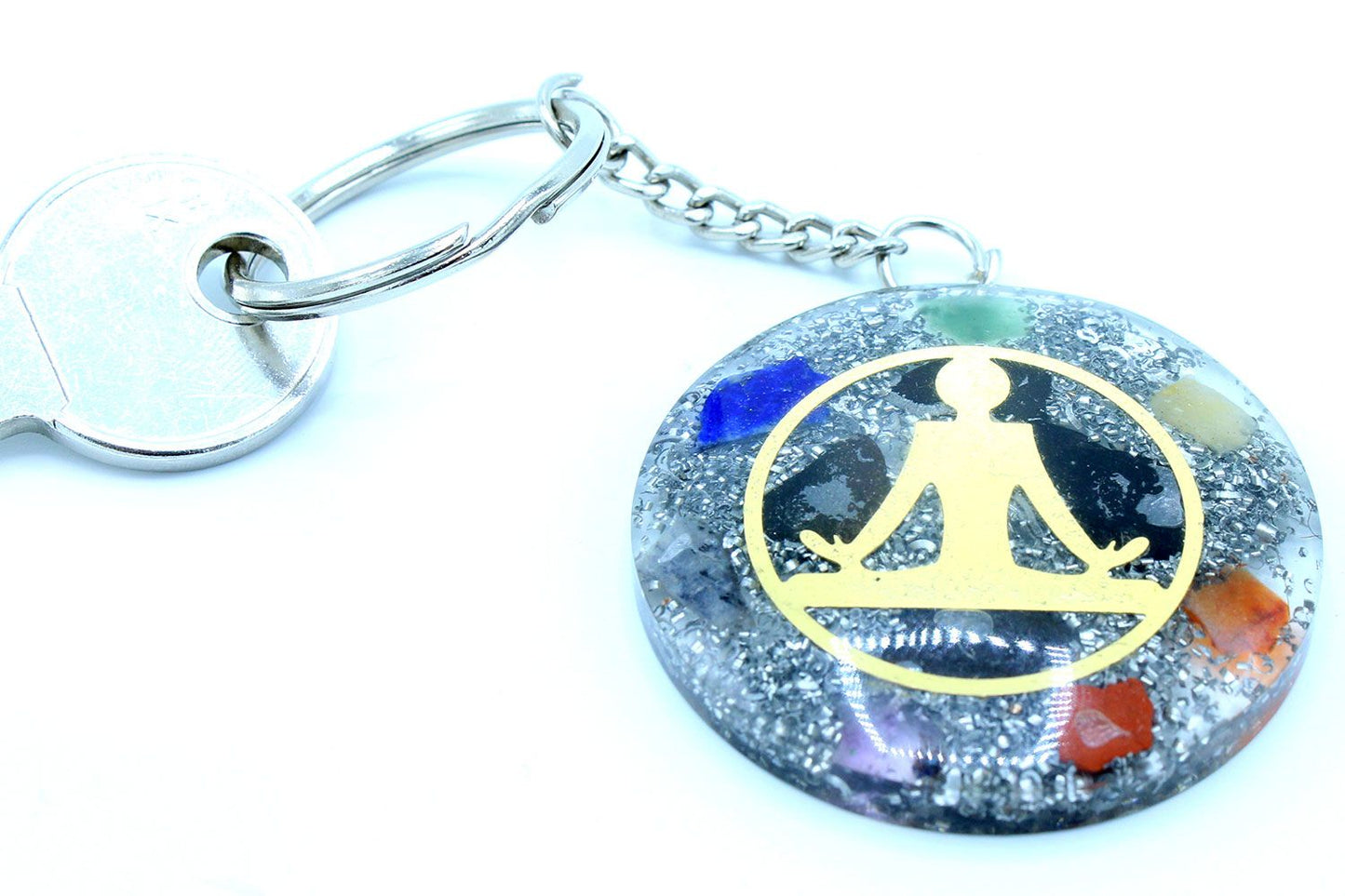 Llavero de poder de orgonita - Buddha 7 Chakras - Llaveros de Orgonita, 7 chakras