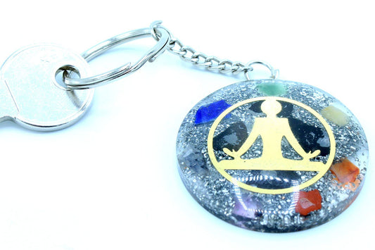 Llavero de poder de orgonita - Buddha 7 Chakras - Llaveros de Orgonita, 7 chakras