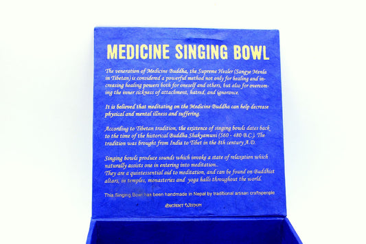 Cuenco tibetano set - Medicina Buda 10cm (min 500gm) - Set de Regalo Tibetano