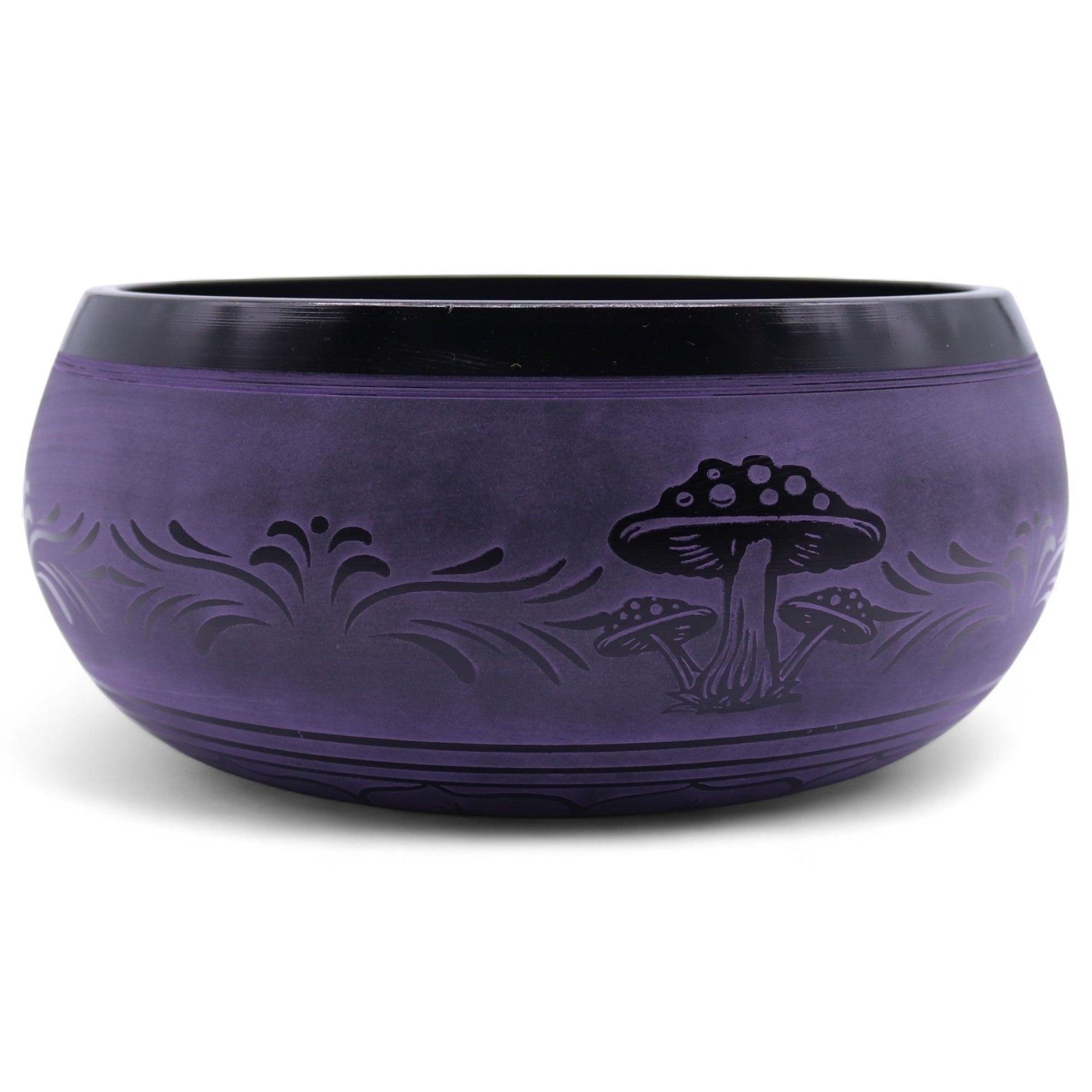 Cuenco tibetano en forma de hongo - Purple Haze (23x10,5 cm, 1,3 kg) - Artículos Tibetanos