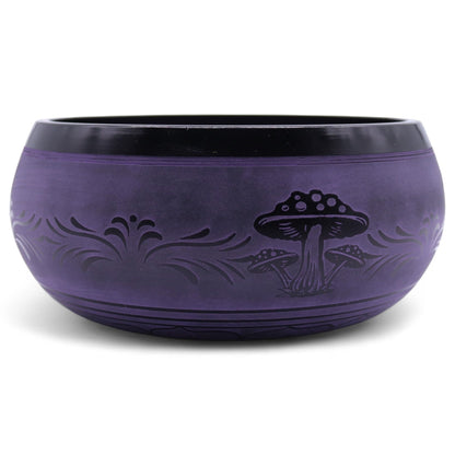 Cuenco tibetano en forma de hongo - Purple Haze (23x10,5 cm, 1,3 kg) - Artículos Tibetanos