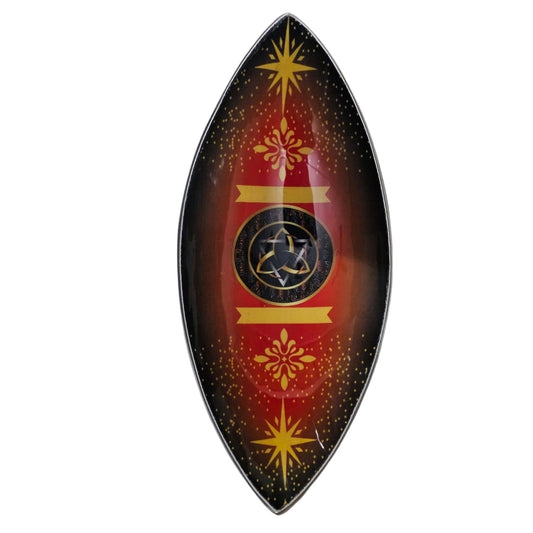 Tazón de incienso esmaltado - aluminio - triquetra pagana
