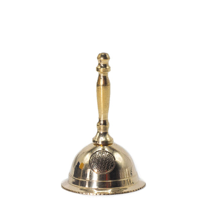 Pequeña campana de latón para altar - Flor de la Vida - Campanas de latón para altar, Artisan Product
