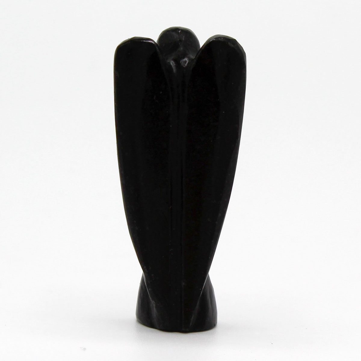 Ángel de piedra preciosa tallada a mano - ágata negra - Figuras de Piedras Preciosas