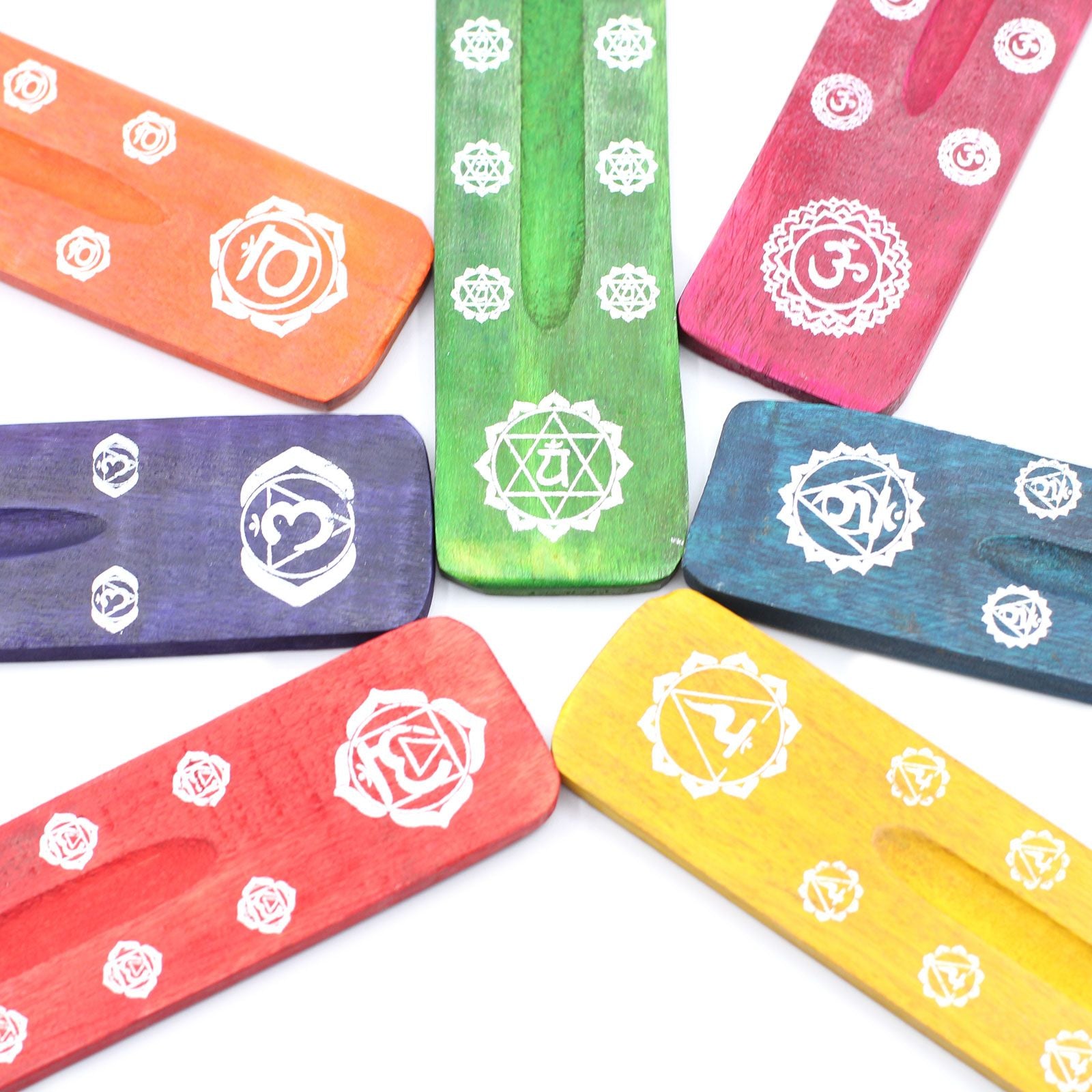 Quemador de incienso - Chakras ( Colores Variados) - Soporte de Incienso