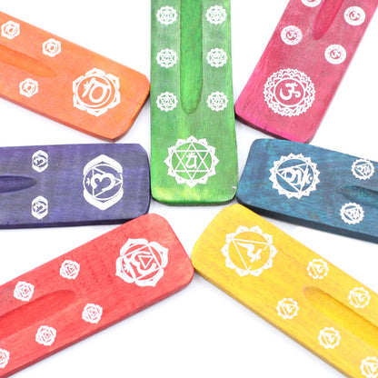 Quemador de incienso - Chakras ( Colores Variados) - Soporte de Incienso