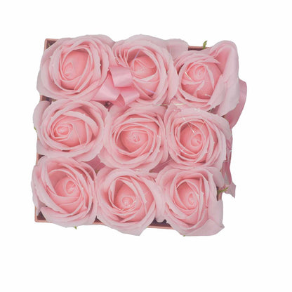 Caja de Regalo - Rosas de Jabón · 9 ud Rosa