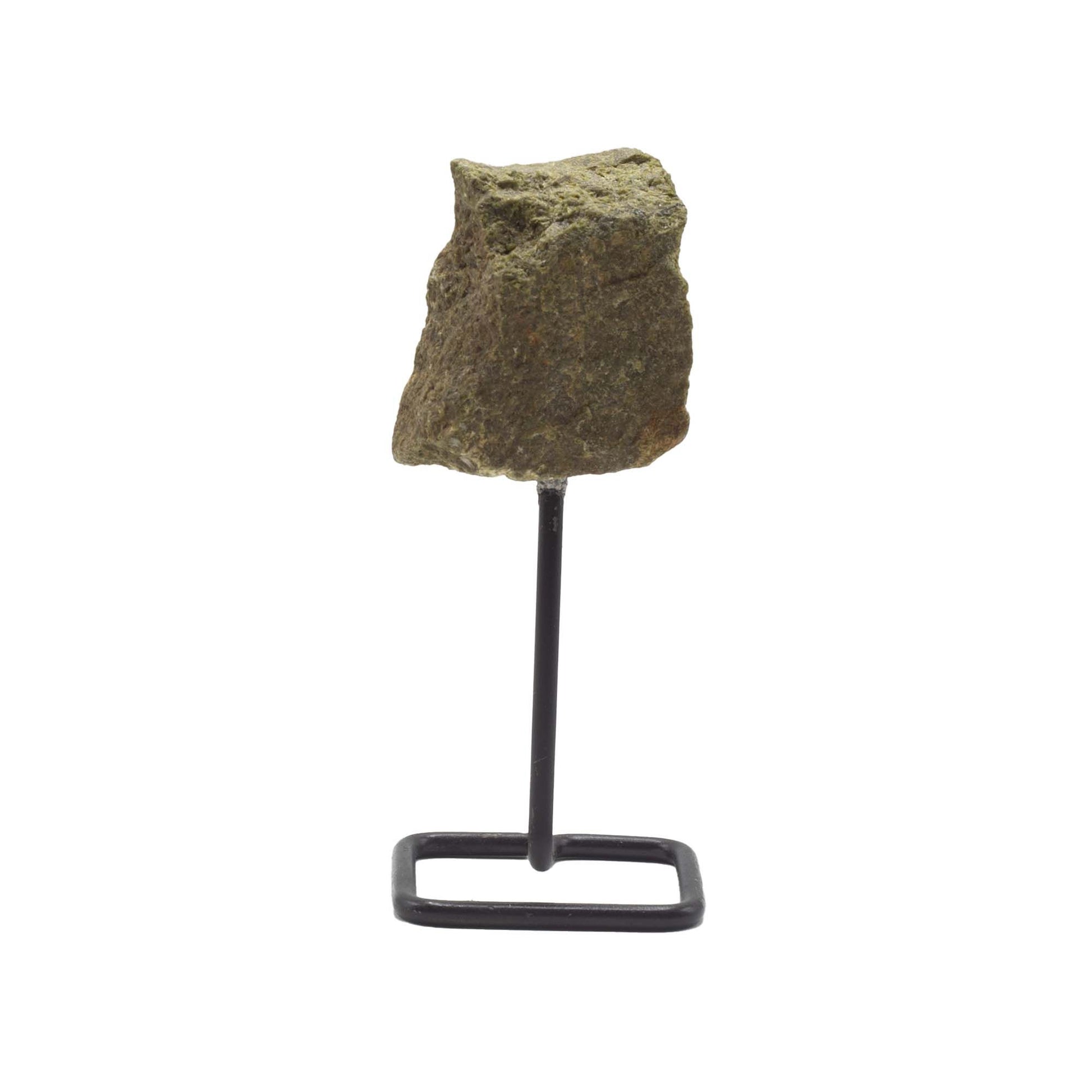 Muestra mineral en soporte metálico - epidoto - Especímenes Minerales Raros
