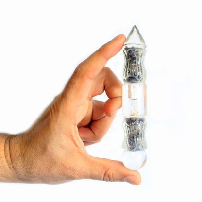 Orgonite-Agua- 14 cm tallada con Cobre y Gemas - Objetos y pirámides de orgonita