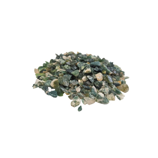 Moss Agate Gemstone Chips Bulk - 1KG - Gemas mixtas