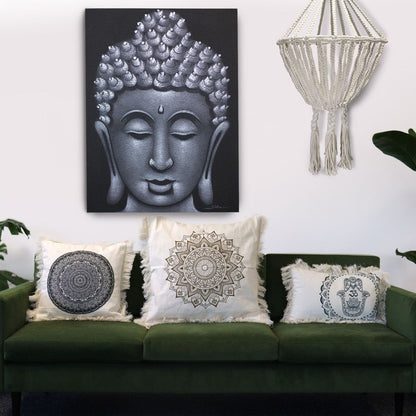 Cojín Hamsa Mandala - 30x50cm - verde